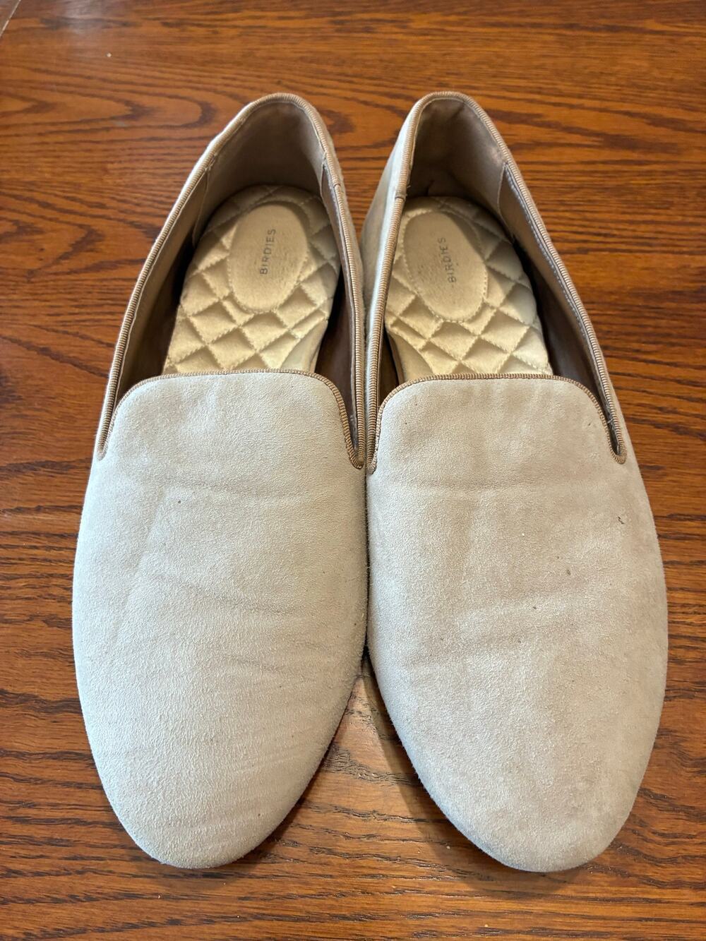 Birdies Birdies Women's Starling Slip On Loafer Flats Suede Latte Beige Size 11